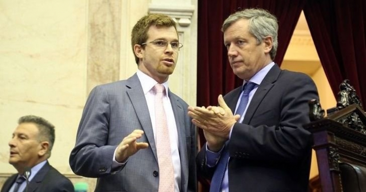 Nicolás Massot (izquierda) ex Diputado Nacional y Emilio Monzó (derecha) Presidente de la Cámara de Diputados. Ambos quedaron afuera del armado de las listas de "Juntos por el Cambio".