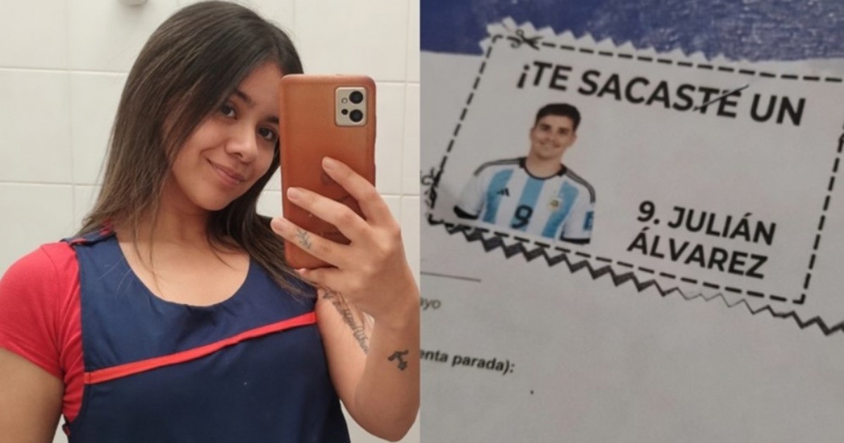 Estefanía Rivero comenzó a usar nombres de jugadores de la Selección Argentina para identificar las notas de los exámenes en una escuela primaria de Pocito, San Juan.