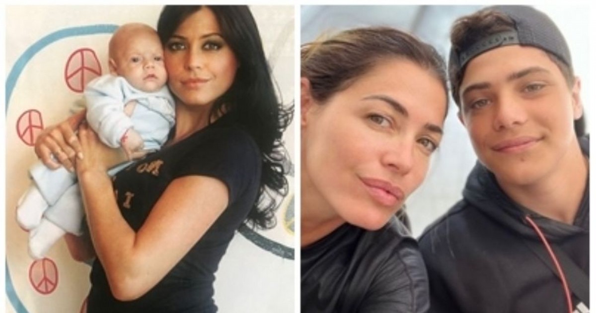 Pamela David dio a luz a su hijo Felipe el sábado 27 de enero de 2007.