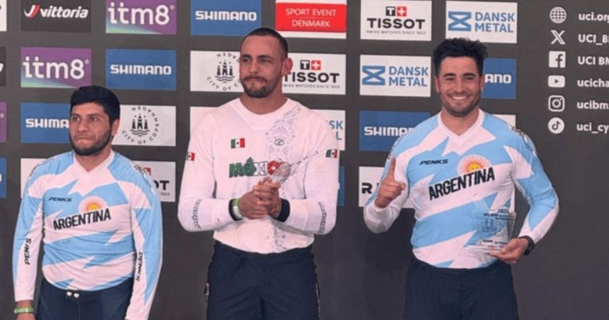 Matías Montenegro brilló en la categoría Men 30/34 años del Mundial de BMX Racing 2025. Otro argentino, Mateo Espejo, también se quedó con el oro en su división.