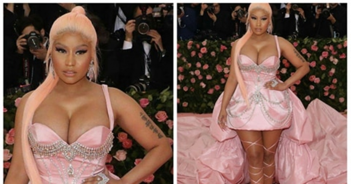 PUESTO 3:. Nicki Minaj. No entendemos que hacía la cantante vestida de bailarina de ballet con este diseño de Prabal Gurung.