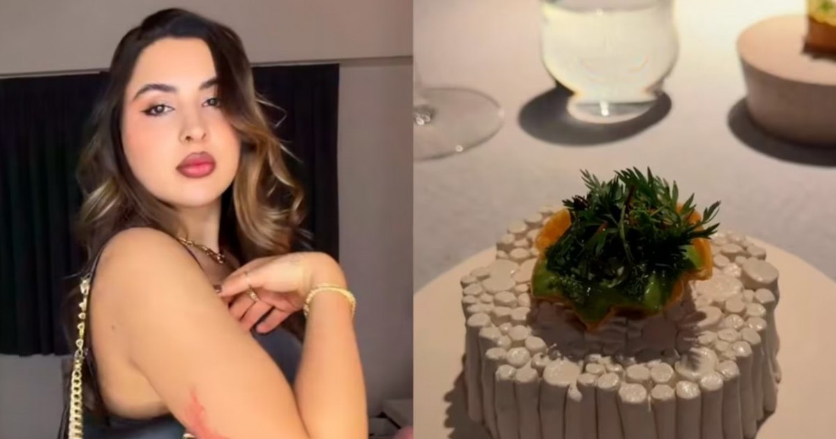 La joven mostró el ticket de una cena de 1.020.000 de pesos en un restaurante con dos estrellas Michelin. Él quiso “asegurar un final feliz”, pero ella prefirió tomárselo con humor… y con un beso.