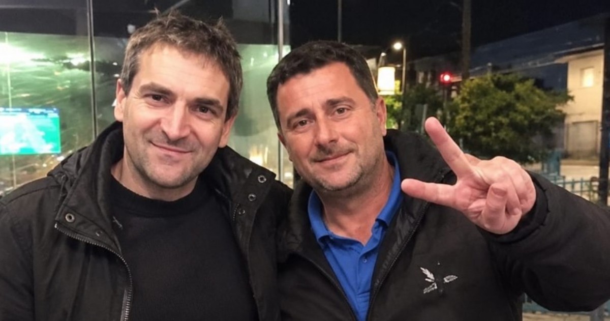 Javier Raffaelino, referente provincial de FREPEBA, y Mario Serrano, conductor del Frente Renovador en Almirante Brown.