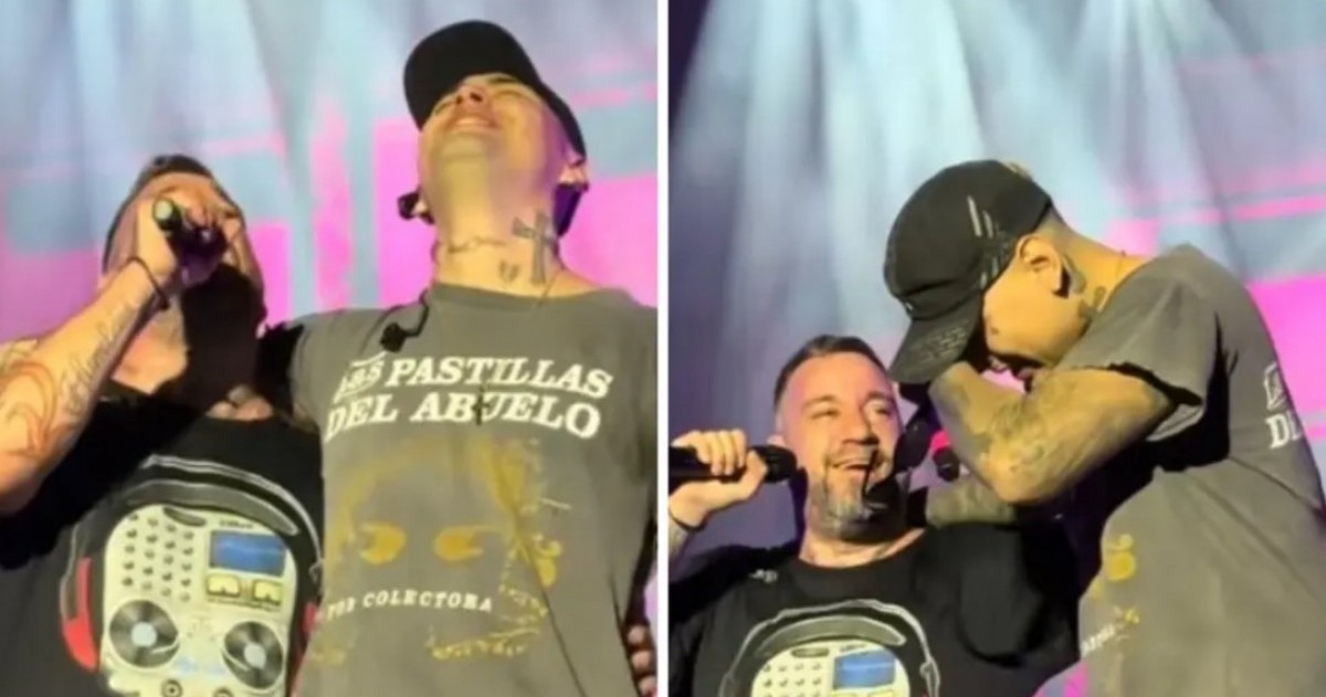El artista urbano participó del show en Ferro junto a la banda del Piti Fernández y contó que fue la primera vez que se presentó sin procesadores de voz.