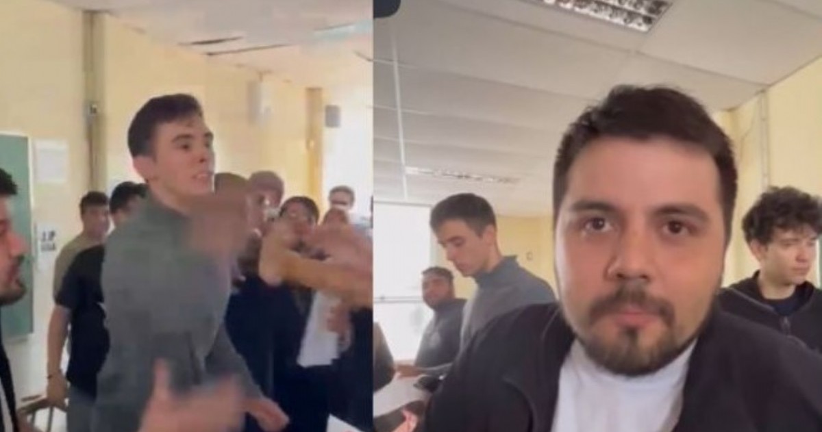 Los legisladores de La Libertad Avanza hablaban sobre financiamiento universitario cuando un grupo ingresó al aula con consignas y desconectó el micrófono.