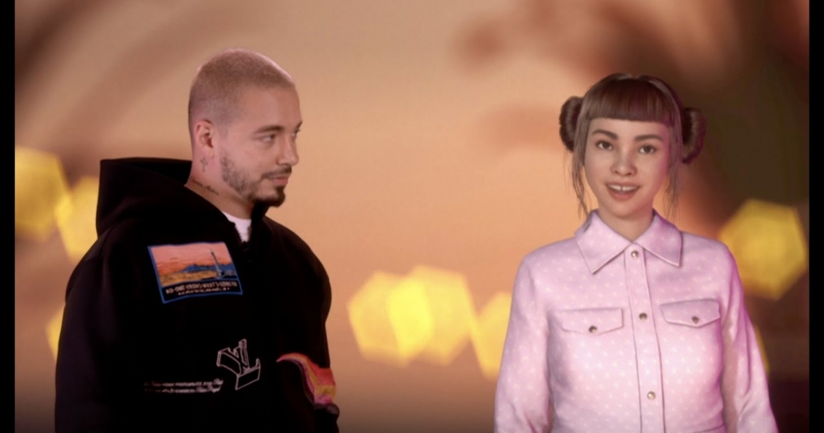 Miquela entrevistando a J Balvin
