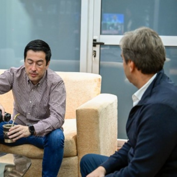 Leonardo Nardini recibió a Leonardo Boto en Malvinas Argentinas y destacó el trabajo conjunto en obras hídricas