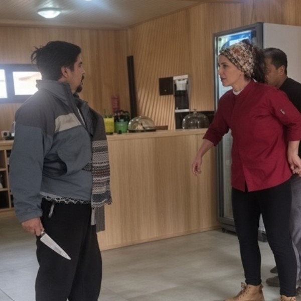 Un video registró la pelea entre el jefe comunal de Pilo Lil y su antecesor, que terminó con un cuchillo