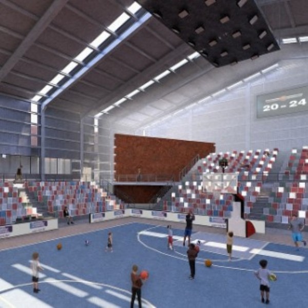 Sebastián Abella anunció que comenzó el hormigonado del nuevo microestadio municipal de Campana